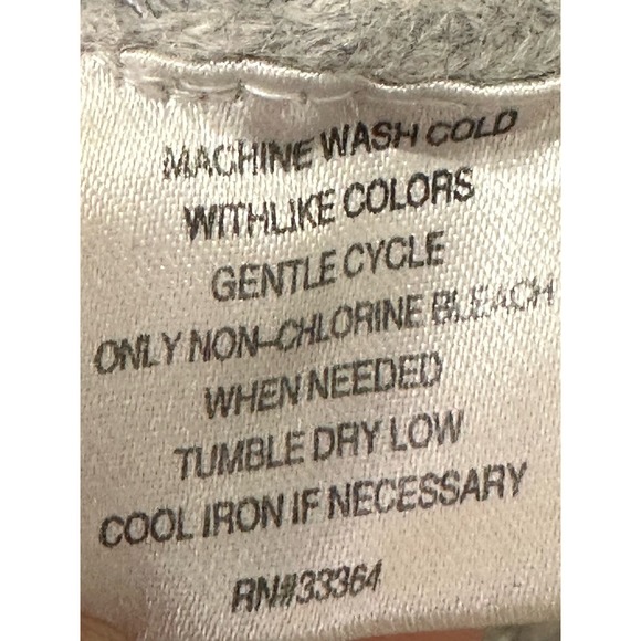 Energie gray short dolman sleeves cardigan sweater size M - Picture 5 of 10